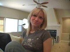 Find-Best-Ass.com presents: Cute girl in jeans sings for the camera