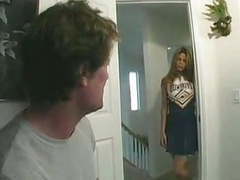 Find-Best-Ass.com presents: Cheerleader gets it on couch.