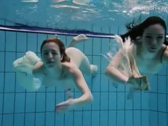 Find-Best-Ass.com presents: Nearly naked girls go swimming in the pool