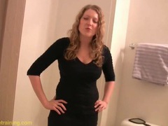 Find-Best-Ass.com presents: Curvy girl strips and pees in a bowl