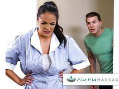 Find-Best-Ass.com presents: Nurumassage hot maid discovers nuru with young lad
