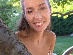Find-Best-Ass.com presents: Solo model kinuski opens her legs in outdoors and masturbates, Solo Models, Masturbation, Outdoor, Panties, Natural Tits, Long Hair, Pussy, Fingering, High Heels