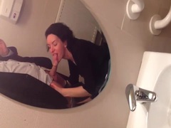 Find-Best-Ass.com presents: Homemade bathroom blowjob from beautiful wife