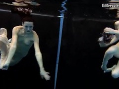 Find-Best-Ass.com presents: Skinny teens swim in the deep pool naked