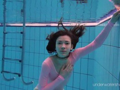 Find-Best-Ass.com presents: Leggy girl goes swimming in her leotard