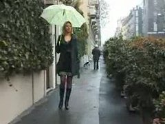 Find-Best-Ass.com presents: Skirt and boots babe flashes in public