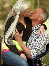 Find-Best-Ass.com presents: Horny blonde teenage beauty riding an old stiff schlong