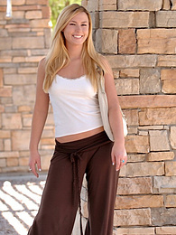 Find-Best-Ass.com presents: Light-Haired american cutie Summer Solstice removes her clothes and toys her twat